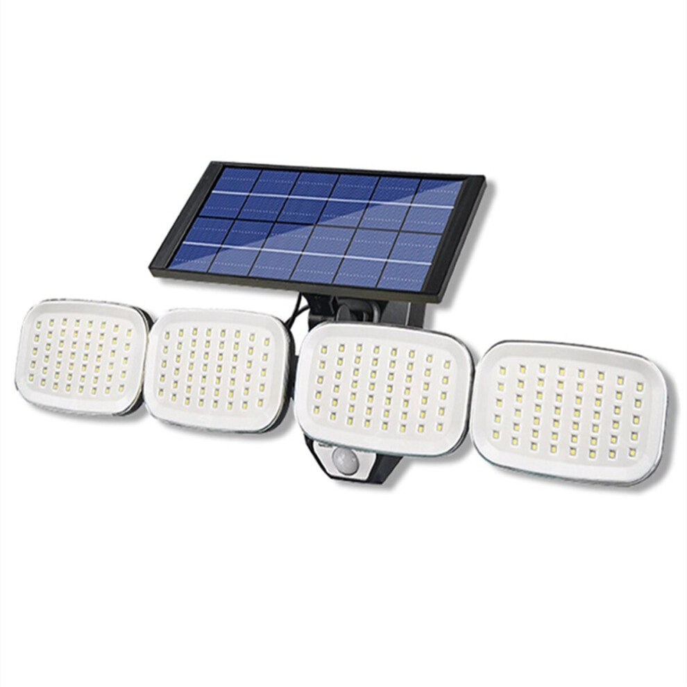 (200LED) 1200mAh Solar Wall Light Intelligent Human Sensor Light Super Bright Waterproof Outdoor Garden Camping Patio Lighting