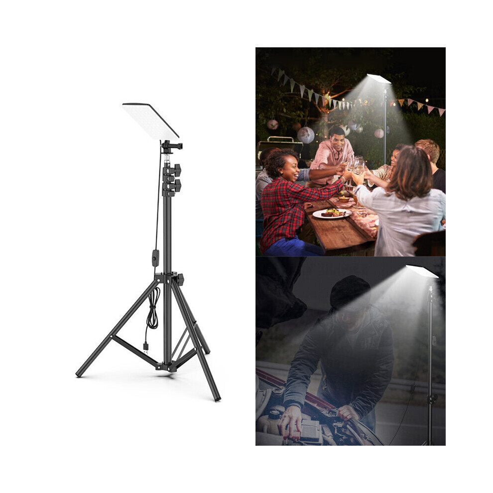 1680LM Multifunctional Camping Light Retractable Tripod Stand USB Rechargeable Waterproof Outdoor Portable Picnic Barbecue Fishing Lighting