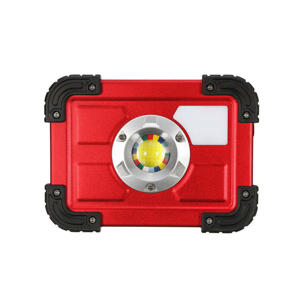 (Red) 30W COB 4 Mode LED Portable USB Rechargeable Flood Light Spot Hiking Camping Outdoor Work Lamp