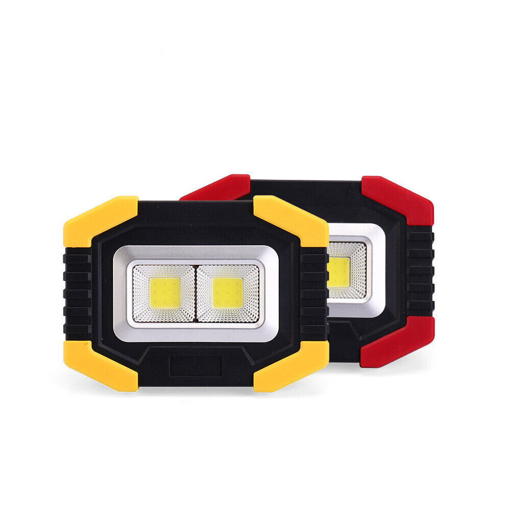 (Yellow) 20W Solar Camping Light USB COB Work Light 180 Rotation 3 Modes Outdoor Travel Warning Lantern-image-OPC-PBV9BDH-NEW