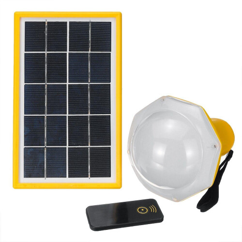 (Red) 200LM Solar Panel Bulb Power 5 Modes DC Lighting System Kits Emergency Generator With Remote Control Outdoor Camping 1