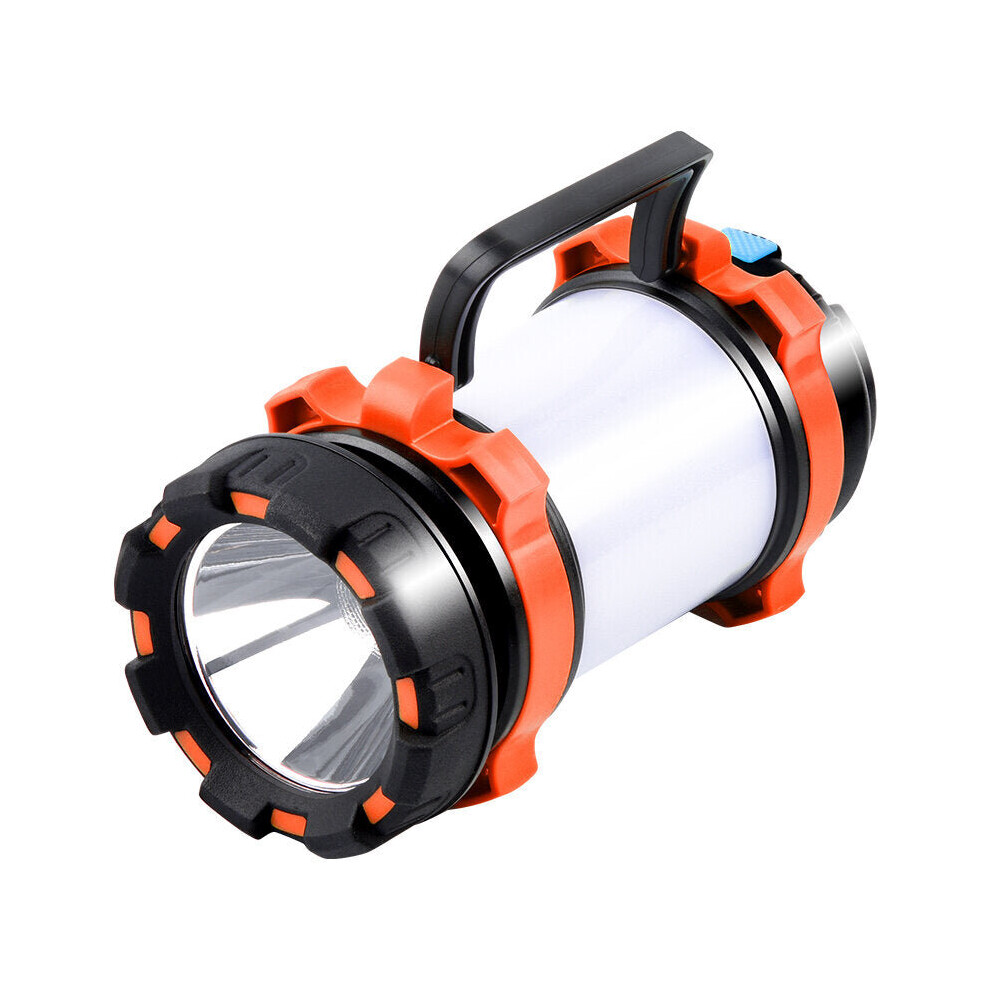 (Orange) 3000mAh LED Camping Light 3 Modes Flashlight USB Rechargeable Outdoor Emergency Lamp