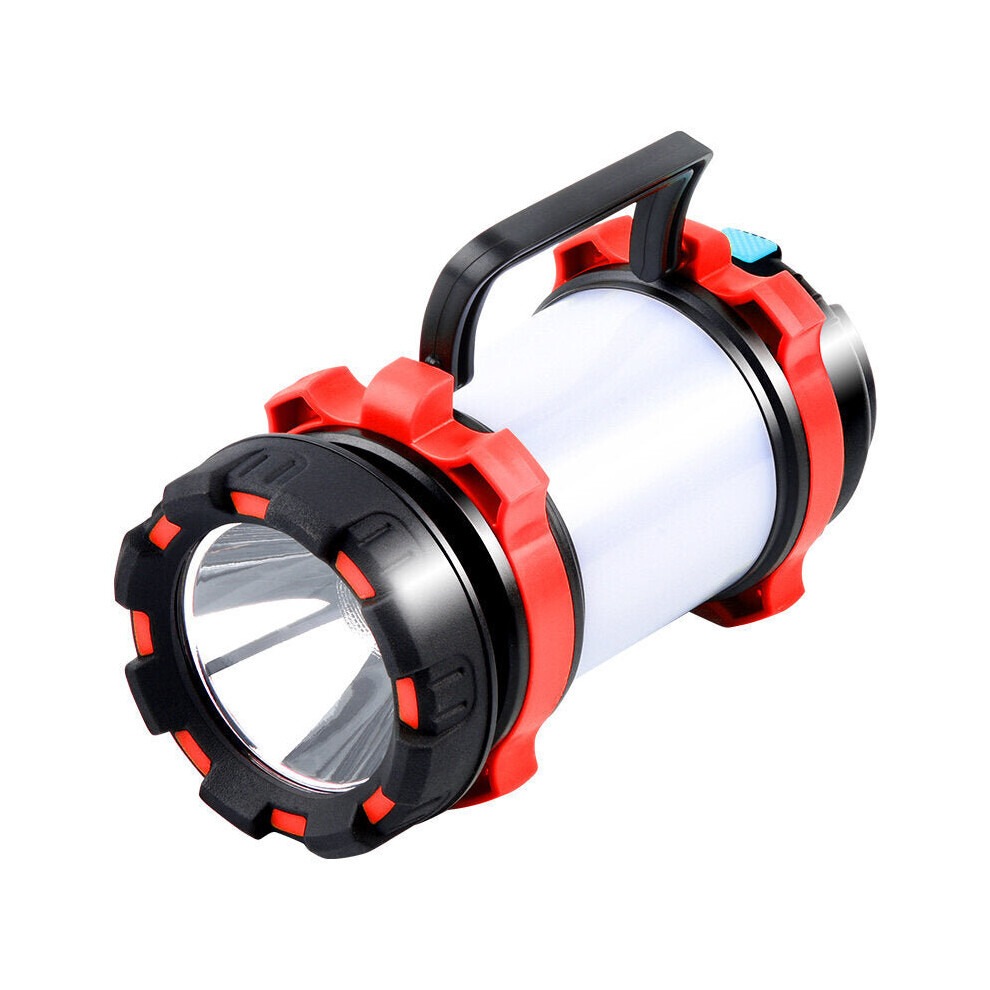 (Red) 3000mAh LED Camping Light 3 Modes Flashlight USB Rechargeable Outdoor Emergency Lamp