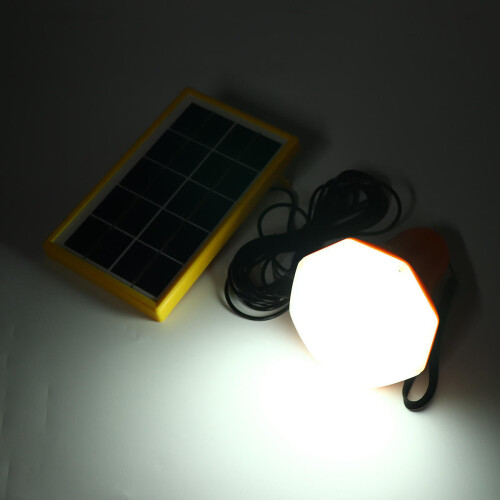 (Red) 200LM Solar Panel Bulb Power 5 Modes DC Lighting System Kits Emergency Generator With Remote Control Outdoor Camping 2