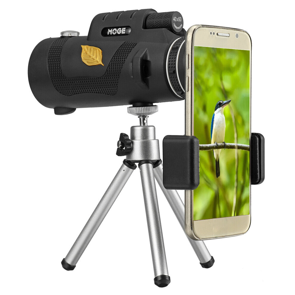 40X60 Telescope With Tripod+Phone Clip Powerful Night Vision BAK4 Prism Long View FMC Coating Film Monocular Telescope For Hunting Tourism