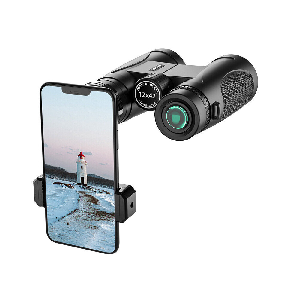 12X42 Hd Binoculars With Bak4 Prism 42Mm Objective Lens Low Night Vision Fmc Multilayer Broadband Coating Waterproof Telescope Light 6112212704530