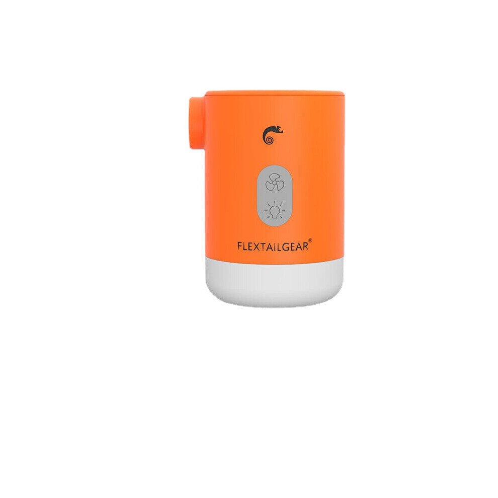 (Orange) 3600mAh 4-in-1 Portable Inflatable Pump Lighting Built-in Rechargeable Waterproof Camping Lights Outdoor Camping Air Mattress Pump