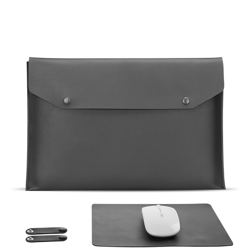 (Black, 15 Inch) 13/14/15 inch Laptop Breifcase Leather Waterproof Tablet Case Laptop Bag Notebook Laptop Sleeves Light Weight For Macbook Pro