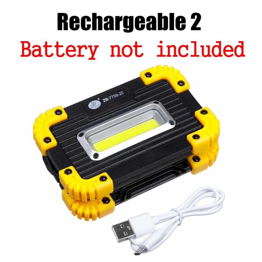 (Type C) 50W COB Work Light USB Charging 3 Modes Camping Light Floodlight Emergency Lamp Outdoor Travel