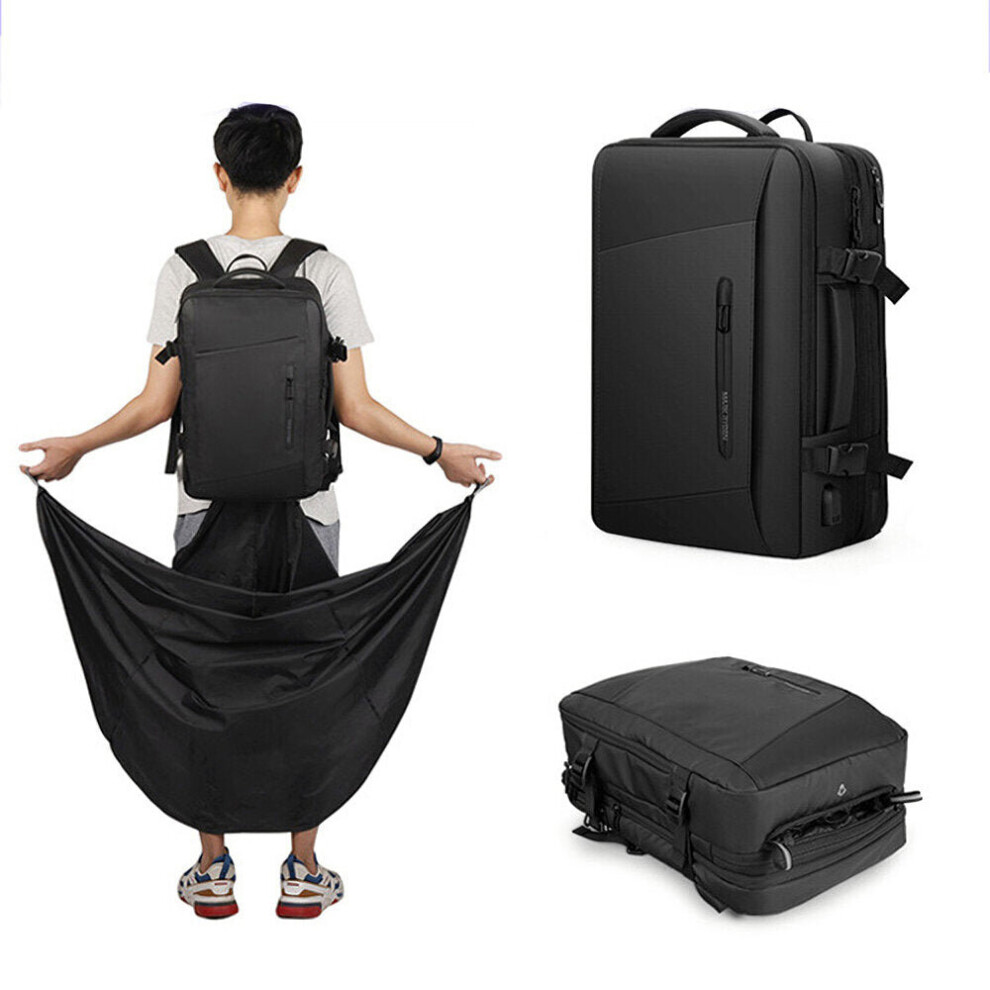 (raincoat) 17 inch Laptop Backpack Raincoat Male Bag USB Recharging Multi-layer Anti-thief Travel Backpack