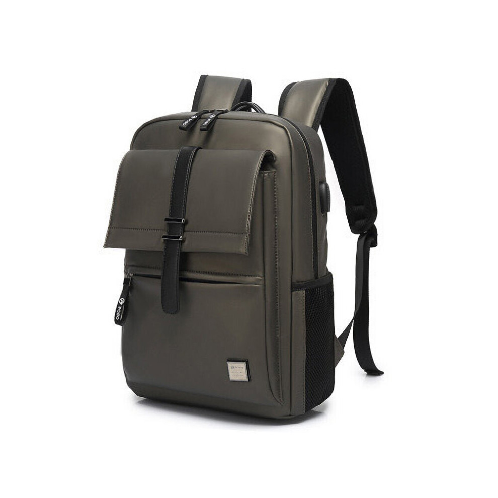 (Gold) 15.6 Inch Large Capacity Backpack Outdoor Waterproof Business Laptop Bag