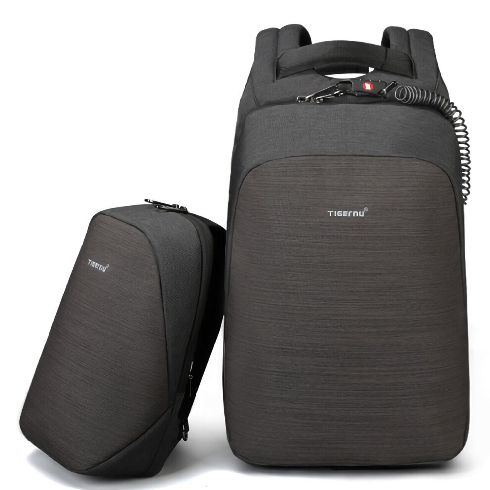 (Black) 15.6 Inch Laptop Bag With Usb Charging Port School Leisure Waterproof Anti-Theft Notebook Tablet Black 6112212983690