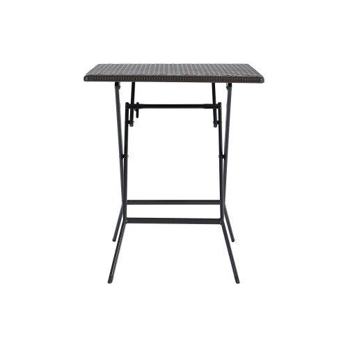 Living And Home (Black) Square Rattan Folding Outdoor Bistro Table 2