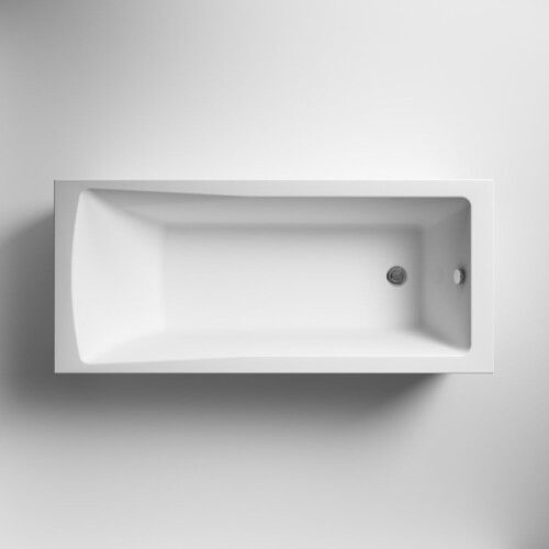 Nuie Linton 1400mm White Square Ended Bath Acrylic 1
