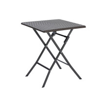 (Black) Square Rattan Folding Outdoor Bistro Table