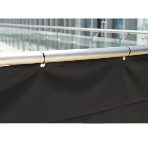 (0.9 x 3m) Black Garden Balcony Privacy Screen 1