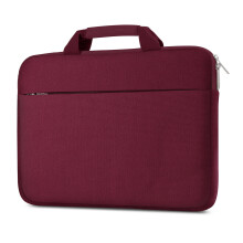 (Wine Red, 14 inch) 14/15.6 inch Laptop Sleeve Bag with Handle Water-Resistant Laptop Case Portable Notebook Protective Bag Briefcase with Pocket for Macbook/DELL/HP