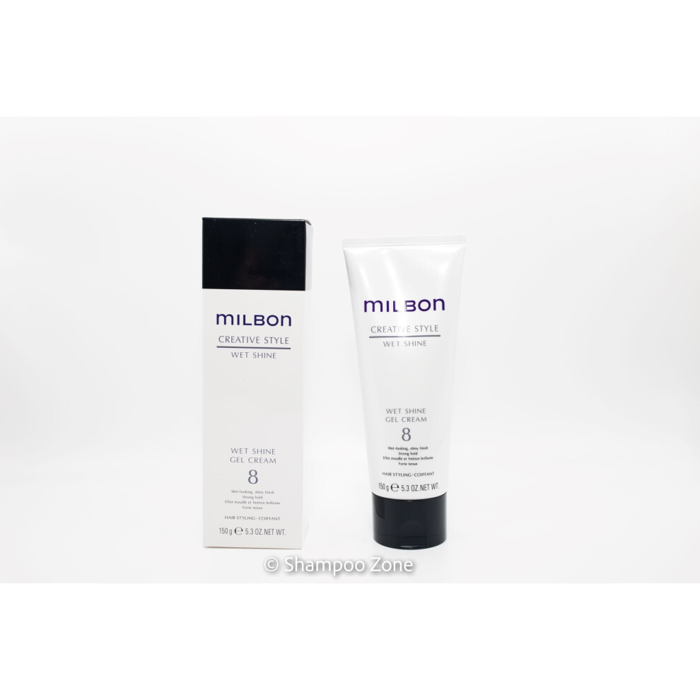 Milbon Cream Creative Style Wet Shine Gel # 8 5.3 Oz