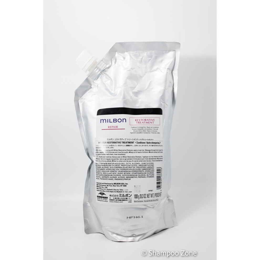Milbon Repair Restorative Treatment 35.3 Oz Conditioner Refill