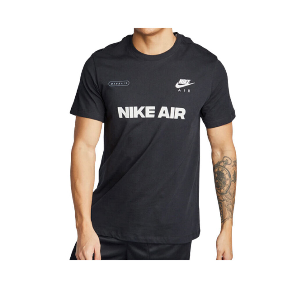 (Black, S) NIKE AIR Mens T Shirts Crew Neck Summer Top New