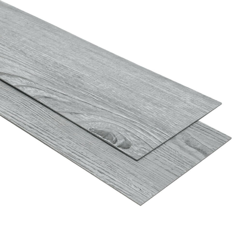 (#7) 36Pcs Grey White Brown Color Series Self Adhesive PVC Flooring