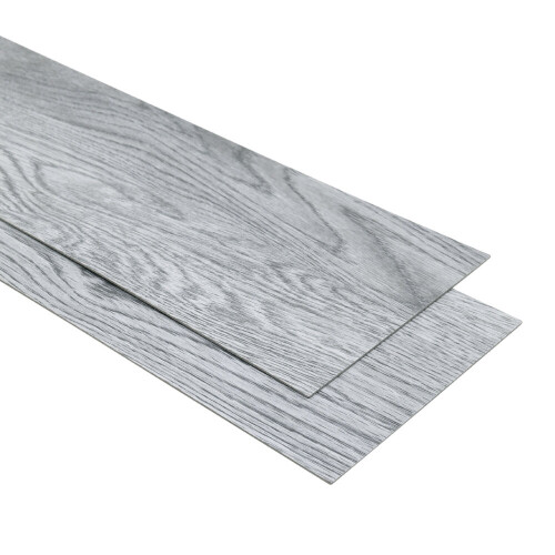 (#5) 36Pcs Grey White Brown Color Series Self Adhesive PVC Flooring