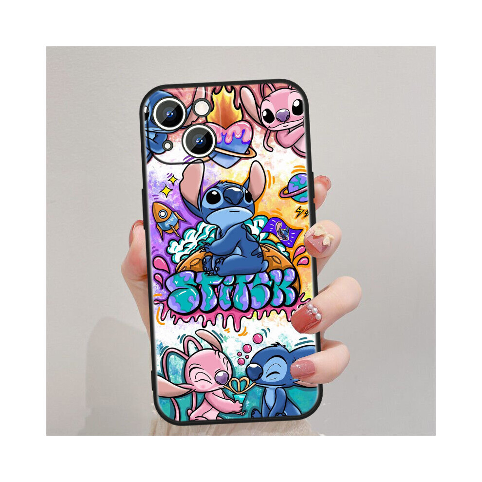 (iPhone 14 Pro Max) Silicone Phone Case For iPhone Happy Stitch