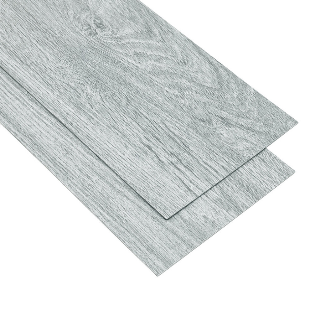 (#1) 36Pcs Grey White Brown Color Series Self Adhesive PVC Flooring