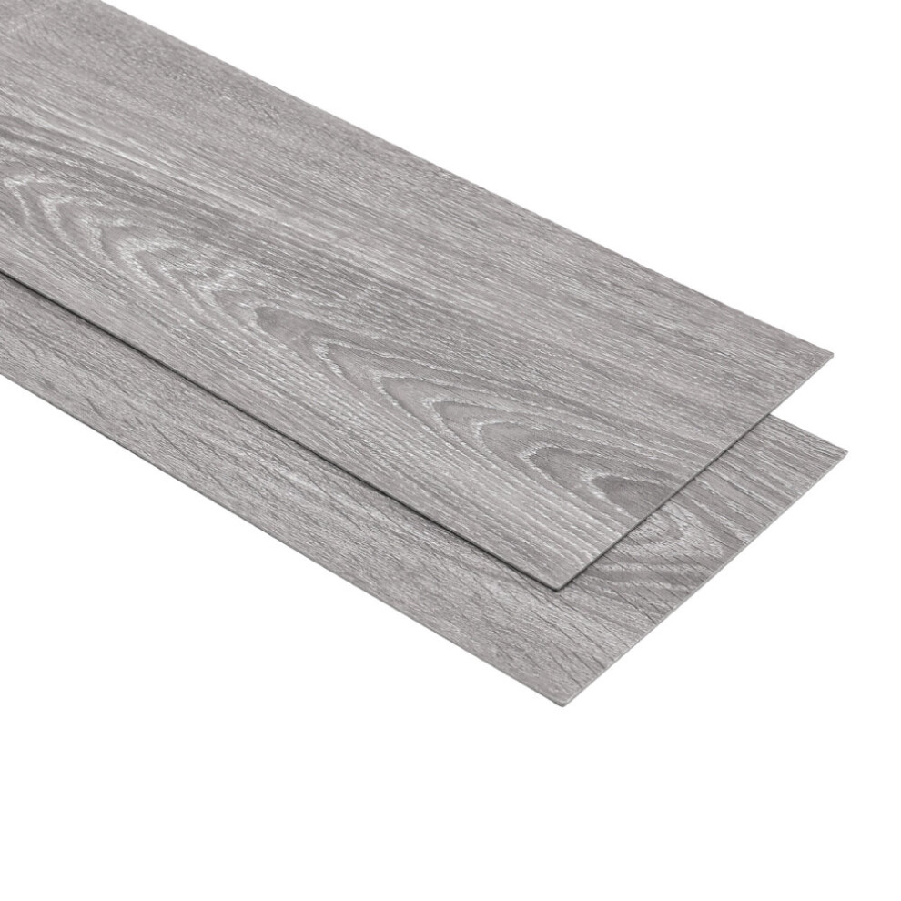 (#2) 36Pcs Grey White Brown Color Series Self Adhesive PVC Flooring