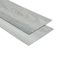 (#3) 36Pcs Grey White Brown Color Series Self Adhesive PVC Flooring