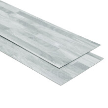 (#6) 36Pcs Grey White Brown Color Series Self Adhesive PVC Flooring