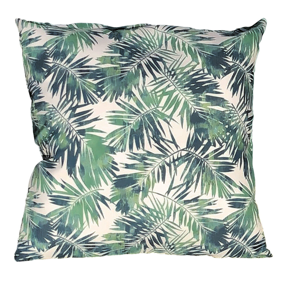 (18" x 18" Cushion Cover) Jungle Leaf Water Resistant Outdoor Garden Summer Dining
