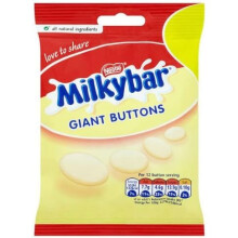 Milkybar White Chocolate Giant Buttons Sharing Bags 85g ( pack of 12)