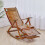 Living And Home Brown Bamboo Rocking Chair Foldable Recliner 1