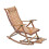 Living And Home Brown Bamboo Rocking Chair Foldable Recliner 6