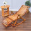 Living And Home Brown Bamboo Rocking Chair Foldable Recliner 2