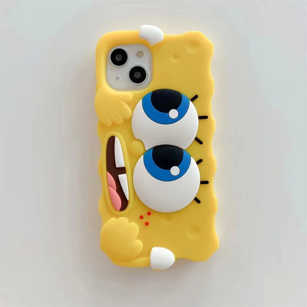 (iPhone 14 Pro) Cute Funny Big Eyes Phone Case For iPhone Lovely Soft Silicone Back CoverPlayMc