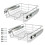 AREBOS AREBOS Sliding drawer for kitchen cabinets and fitted cupboards | additional storage | 2x 50cm 1