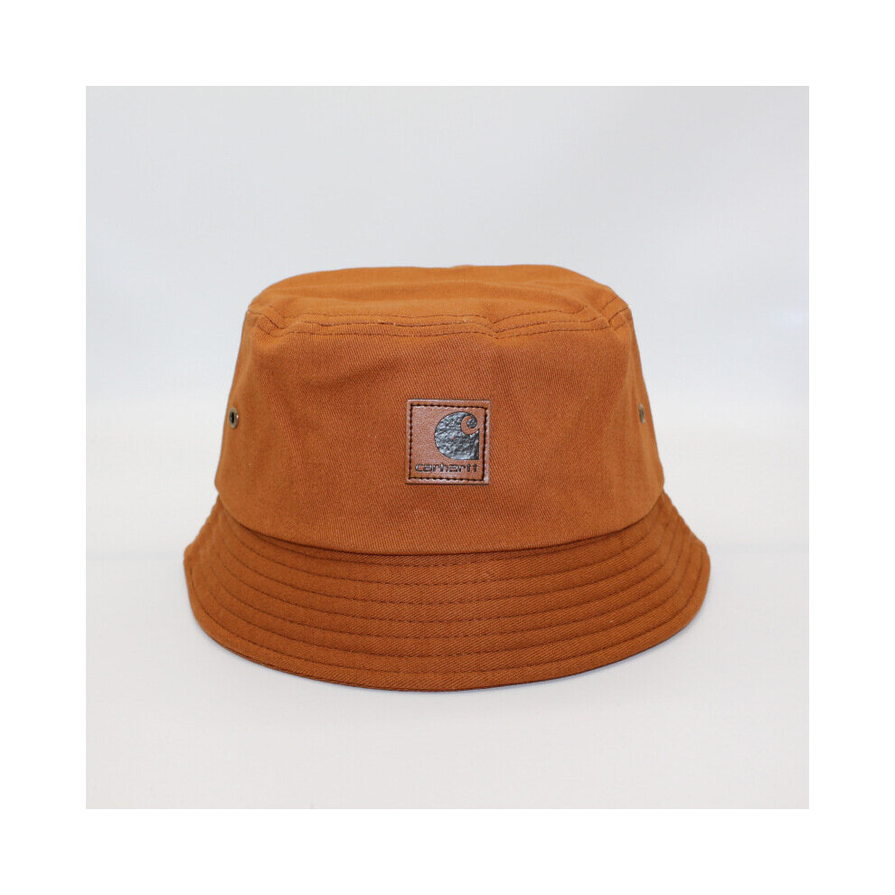 (Bright Brown) Unisex Carhartt Bucket Hat Flat Sun Hat Cap Travel Brim Fisherman