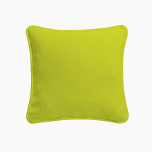 (Lime Green, 18x18) Colorful Plain Dyed Cushion Cover 100% Cotton Home Sofa Décor Size 16" 18" 20"