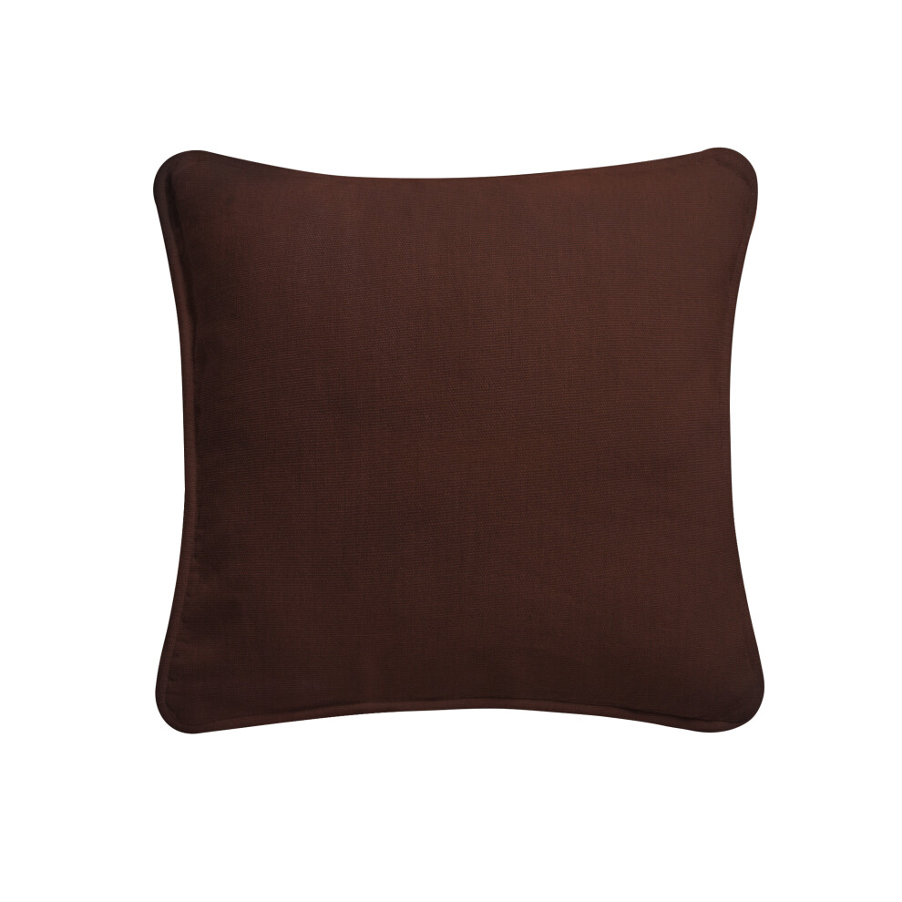 Arlinens (Chocolate, 18X18) Colorful Plain Dyed Cushion Cover 100% Cotton Home Sofa Décor Size 16" 18" 20"