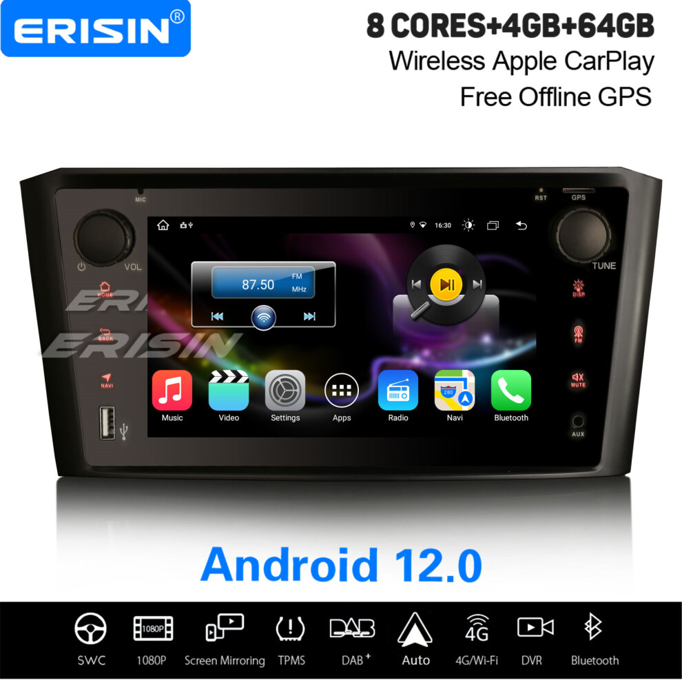 8-Core 4Gb+64Gb Android 12 Car Stereo Toyota Avensis T25 Dab+ Radio Satnav Carplay Wifi Bt 5.0 Obd2 737655236378