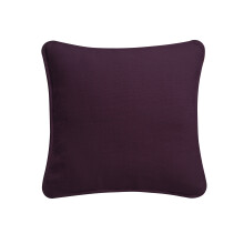 (Aubergine, 18x18) Colorful Plain Dyed Cushion Cover 100% Cotton Home Sofa Décor Size 16" 18" 20"