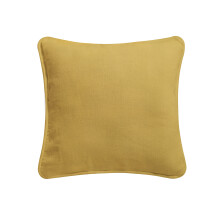 (Mustard, 20x20) Colorful Plain Dyed Cushion Cover 100% Cotton Home Sofa Décor Size 16" 18" 20"