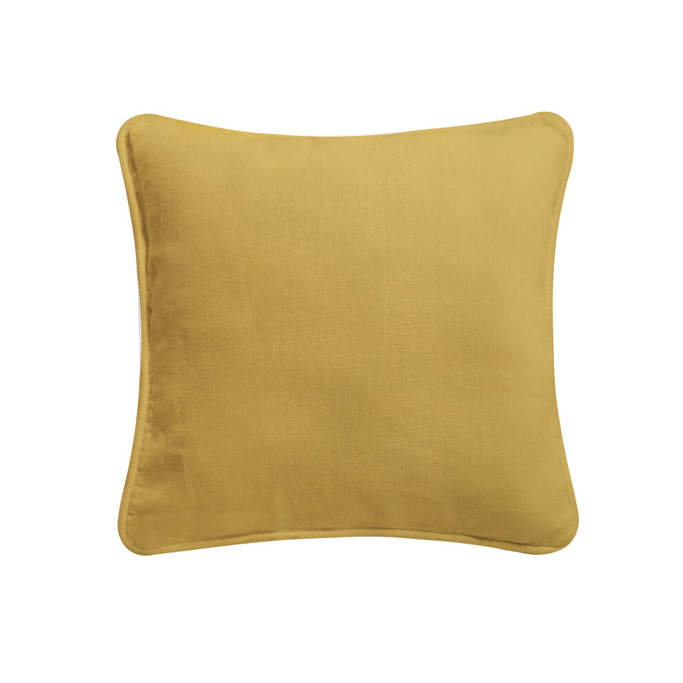 Arlinens (Mustard, 18X18) Colorful Plain Dyed Cushion Cover 100% Cotton Home Sofa Décor Size 16" 18" 20"