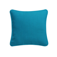 (Teal, 16x16) Colorful Plain Dyed Cushion Cover 100% Cotton Home Sofa Décor Size 16" 18" 20"