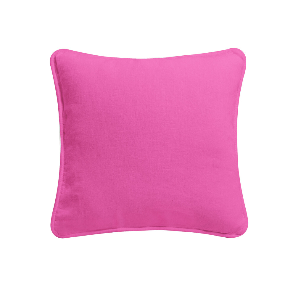 Arlinens (Fuschia, 18X18) Colorful Plain Dyed Cushion Cover 100% Cotton Home Sofa Décor Size 16" 18" 20"