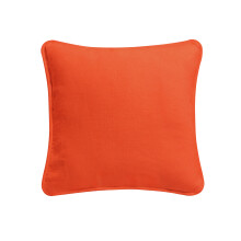 (Orange, 18x18) Colorful Plain Dyed Cushion Cover 100% Cotton Home Sofa Décor Size 16" 18" 20"