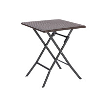 (Brown) Square Rattan Folding Outdoor Bistro Table