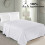 (Super King, White) 100% Egyptian Cotton Flat Sheets TC 400 Full Bed Sheet Single Double King Size 2